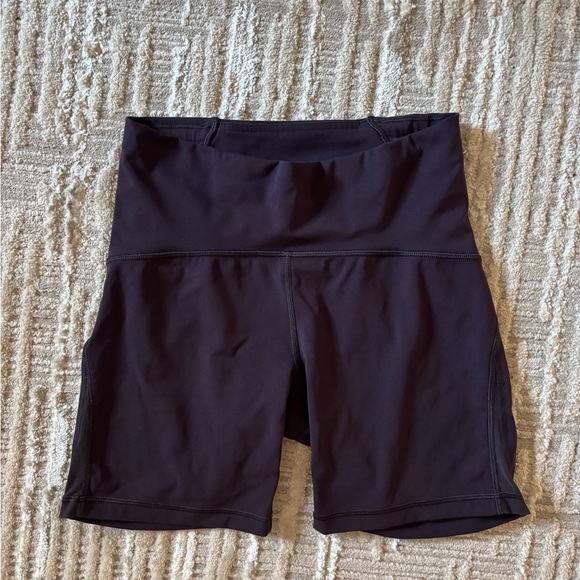 Lululemon Plum Highwaisted Biker Shorts - Picture 1 of 3